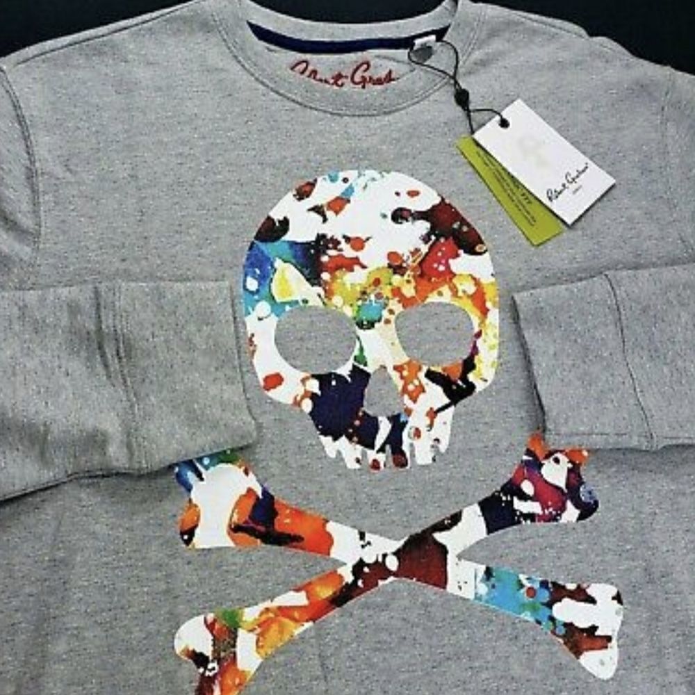 Bnwt Robert Graham Long Sleeve Pullover Crew Neck Sweatshirt with multicolor‎